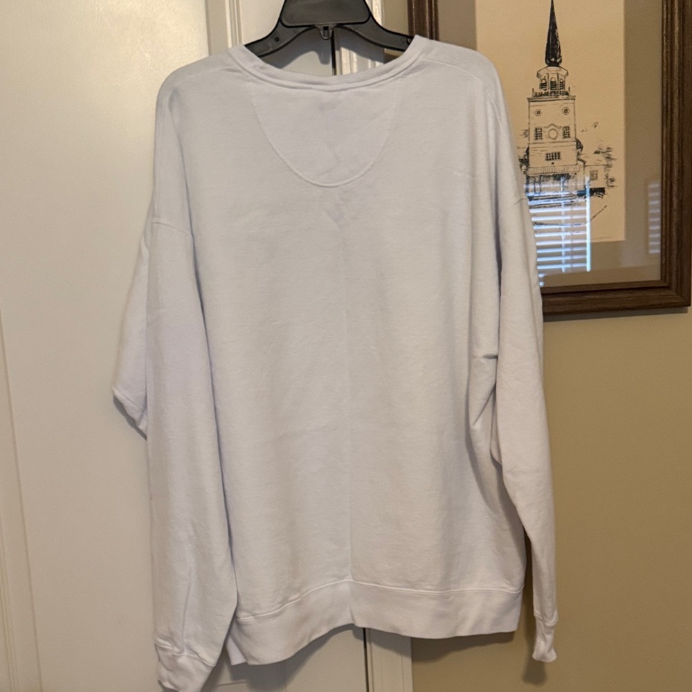 White ATL Baseball Sweatshirt - Picture 2 of 3
